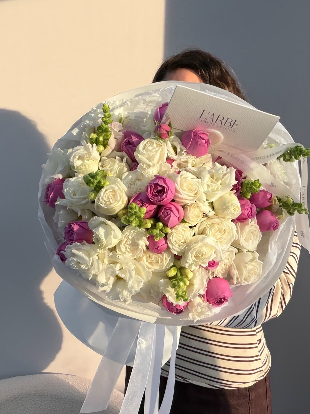 FLOWERS BOUQUET WITH PEONY ROSES “WONDER”