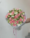 DUO BOUQET WITH DIANTHUS AND EUSTOME