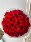 FLOWERS BOUQUET WITH RED ROSES 27 PCS