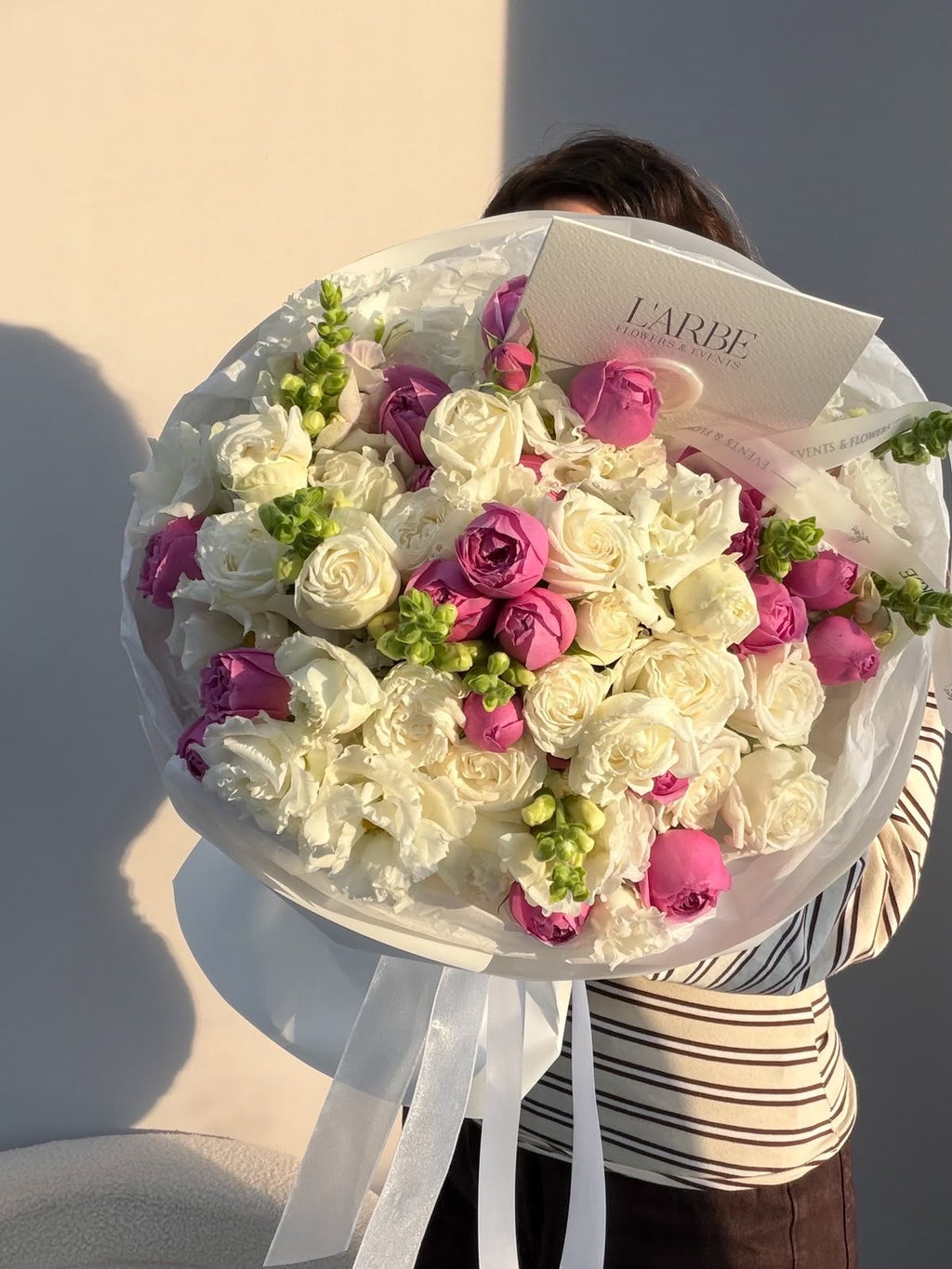 FLOWERS BOUQUET WITH PEONY ROSES “WONDER”