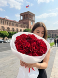 FLOWERS BOUQUET WITH RED ROSES 5 PCS