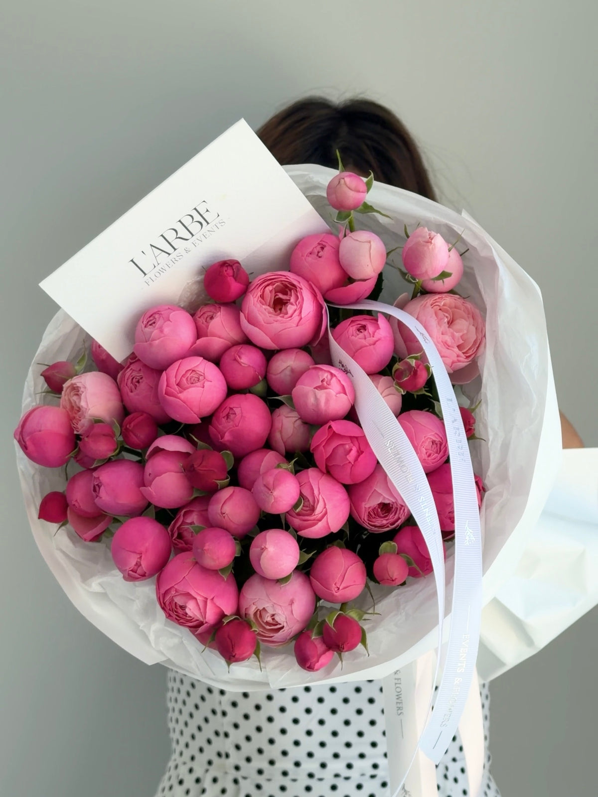 FLOWERS BOUQUET WITH PINK ROSES