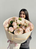 FLOWERS BOUQUET WITH ROSES 9 PCS