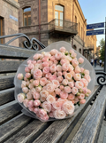 FLOWERS BOUQUET WITH PINK ROSES 25 PCS