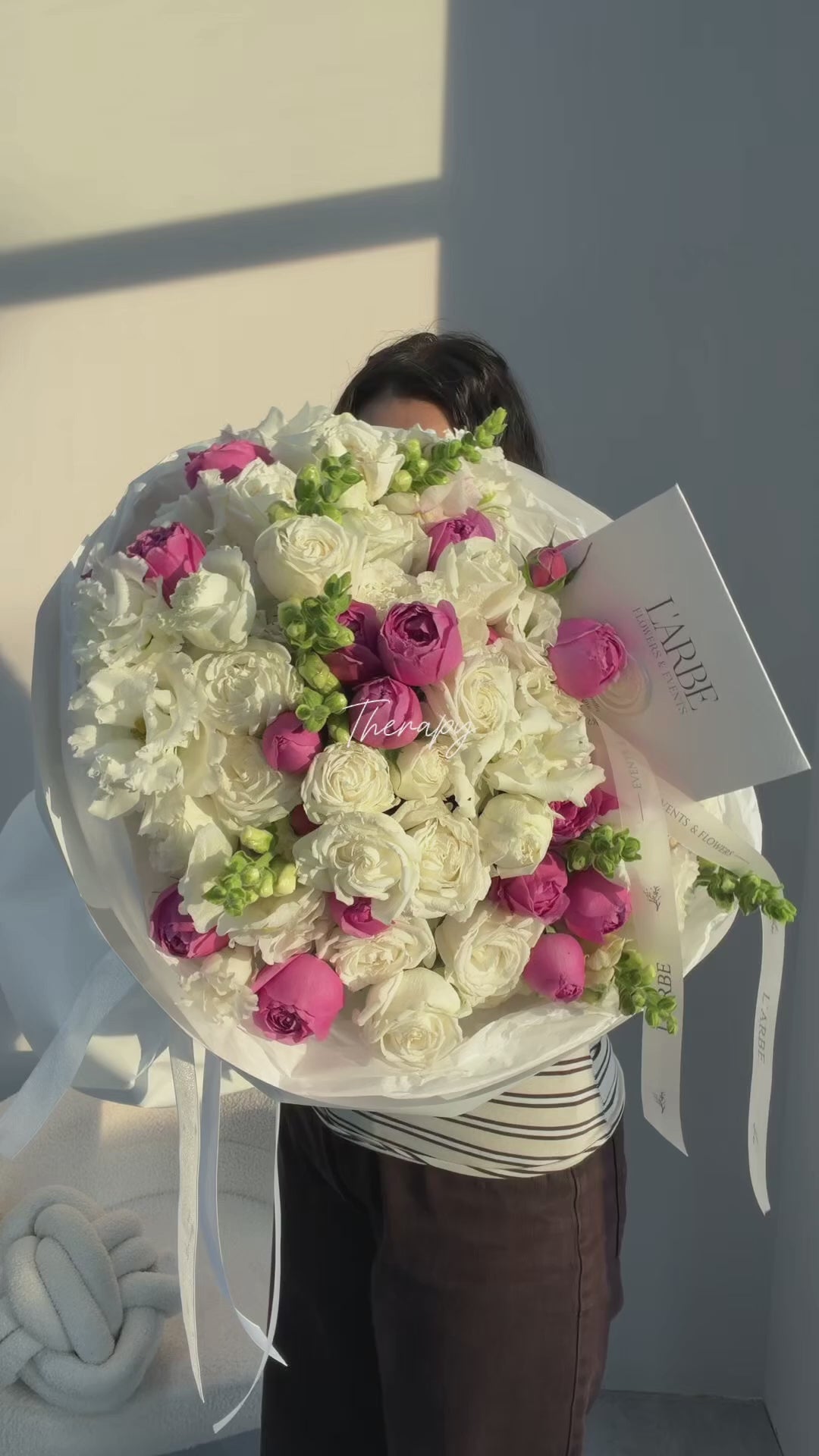 FLOWERS BOUQUET WITH PEONY ROSES “WONDER”